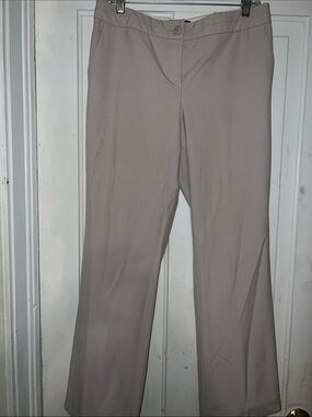 Talbots Classic Straight-Leg Women's Dress Pants in the Lightest Taupe